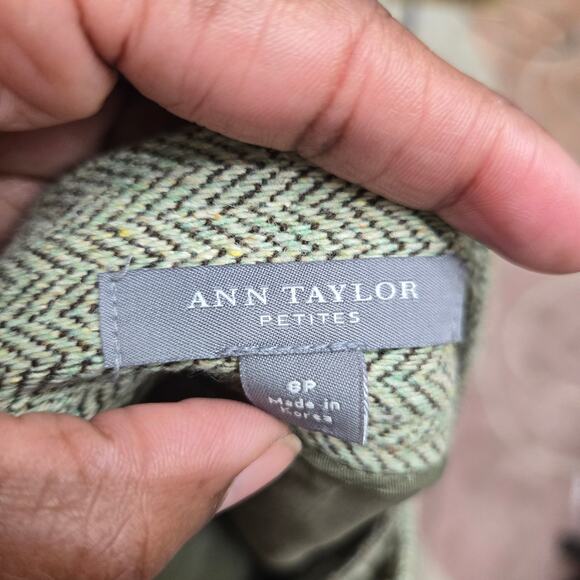 Ann Taylor Y2K Academia Equestrian English Countryside Wool Blend Tweed Skirt 8P - Picture 10 of 12